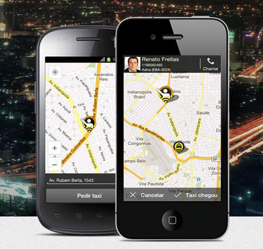 Noite: Aplicativos para pegar táxi e ônibus em SP