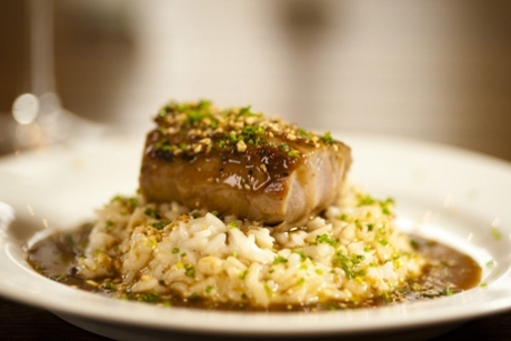 Vitela com risoto de castanhas ao molho de tomilho do Umberto