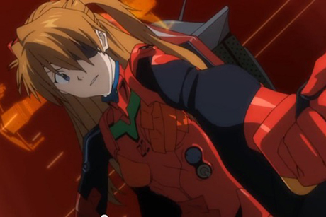 Asuka em cena de Evangelion 3.0