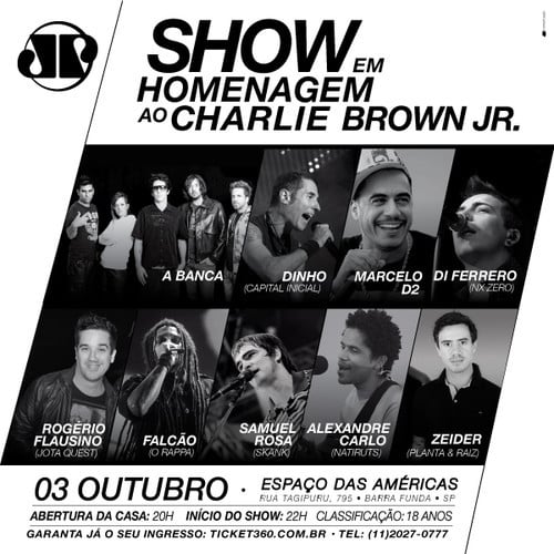 Shows: Jovem Pan In Concert - Homenagem ao Charlie Brown Jr.