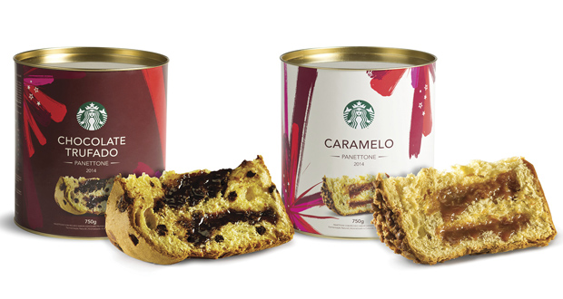 Starbucks - Chocotone trufado e panetone de caramelo