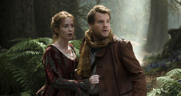 Emily Blunt e James Corden em Caminhos da Floresta