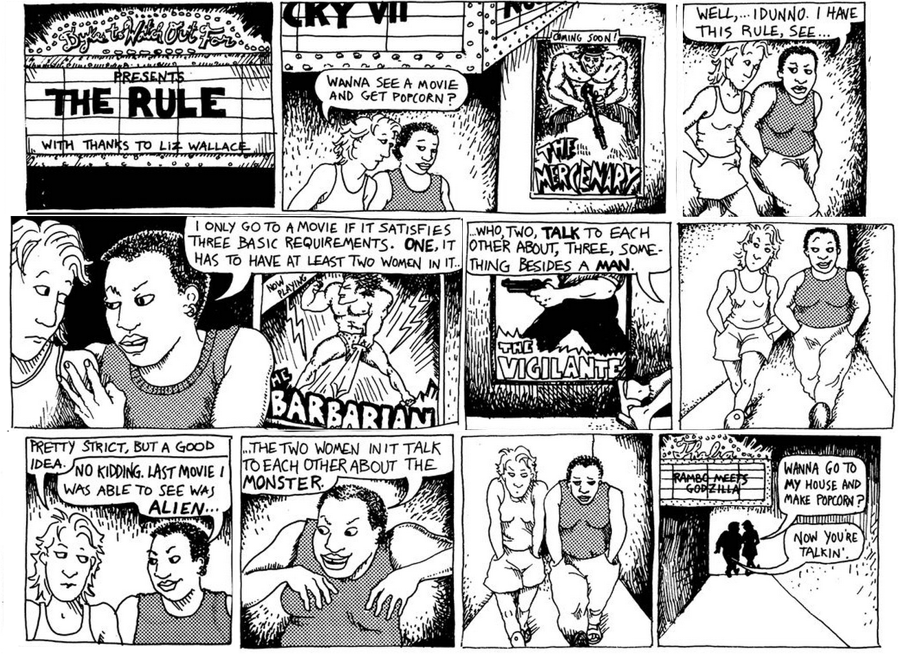 Tirinha de Alison Bechdel