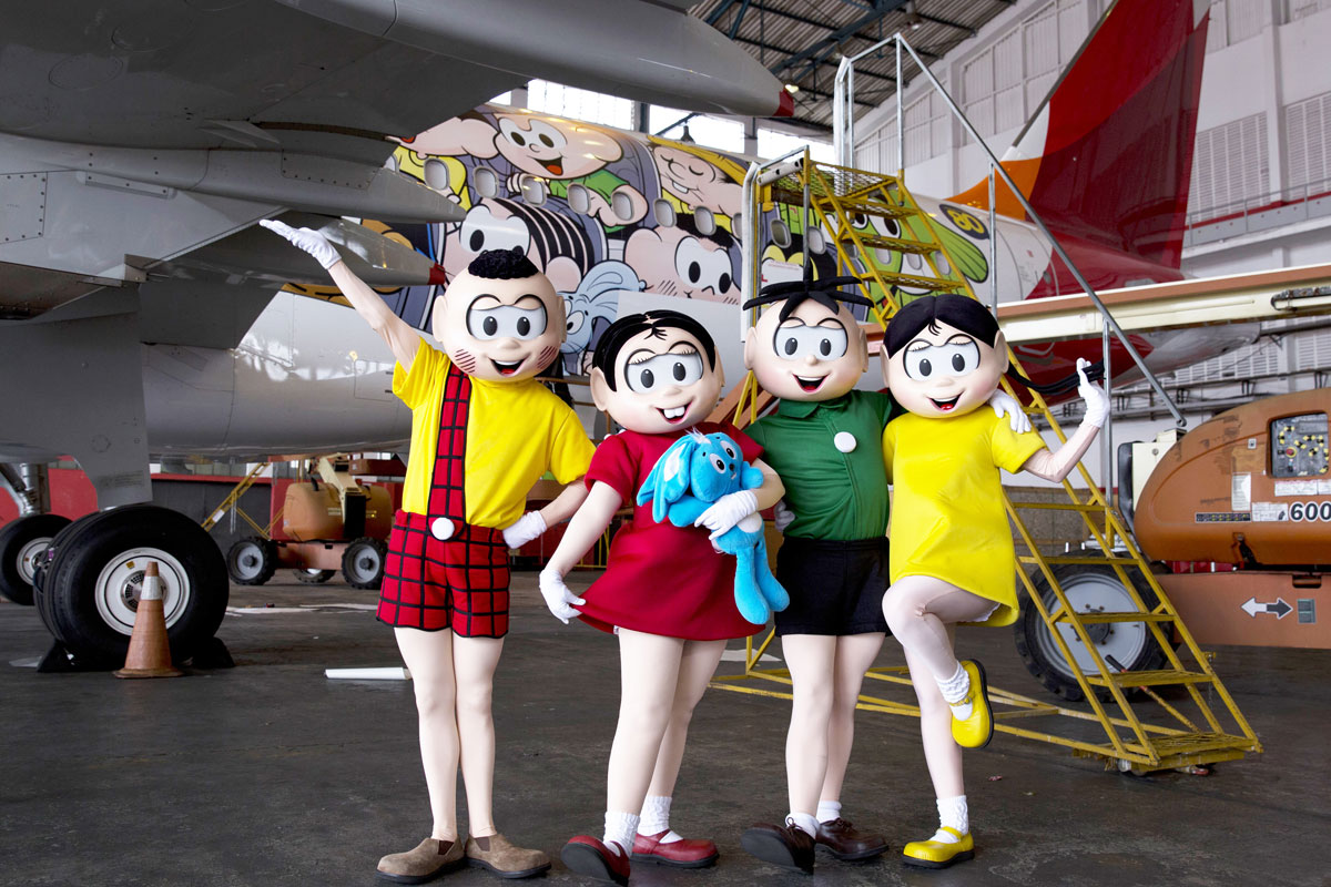 Companhia aérea lança avião da Turma da Mônica e fará viagens nacionais até 2016