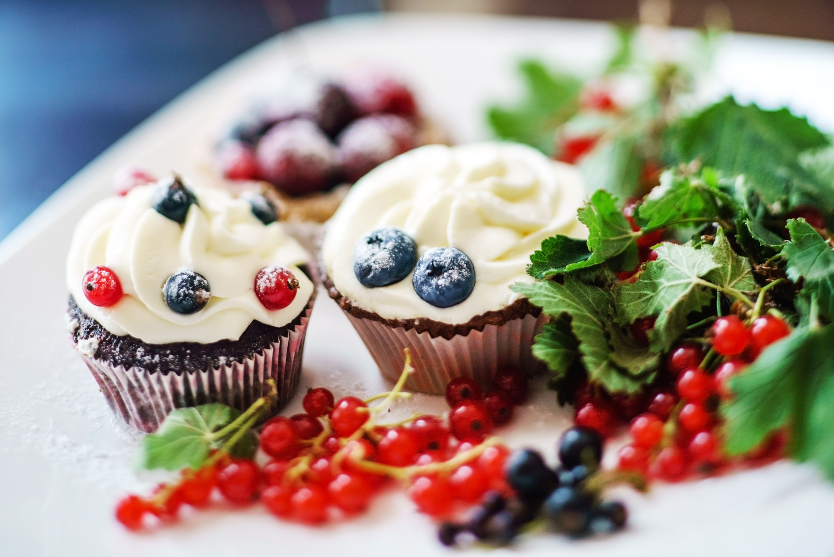 Cupcake de frutas vermelhas