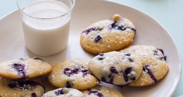 Cookies de Iogurte e Blueberry