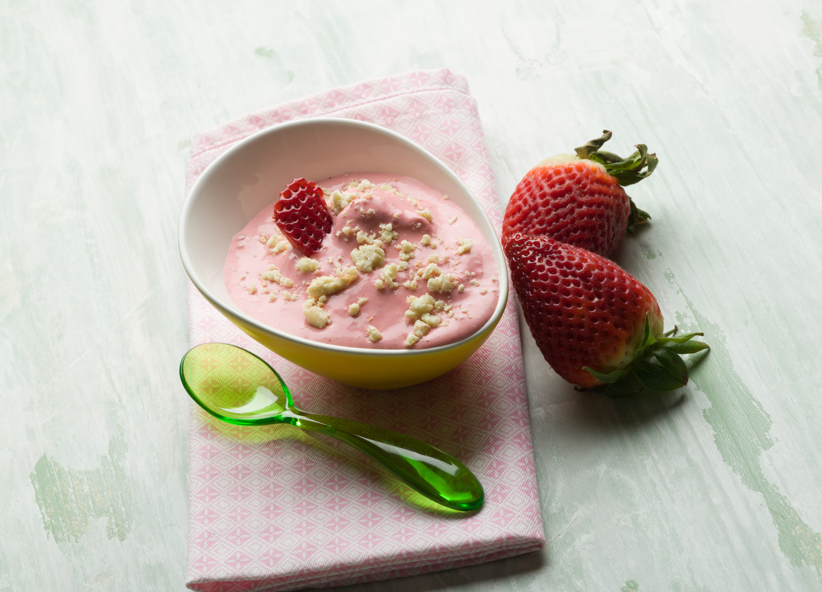 Creme de frutas vermelhas com Biomassa de banana verde