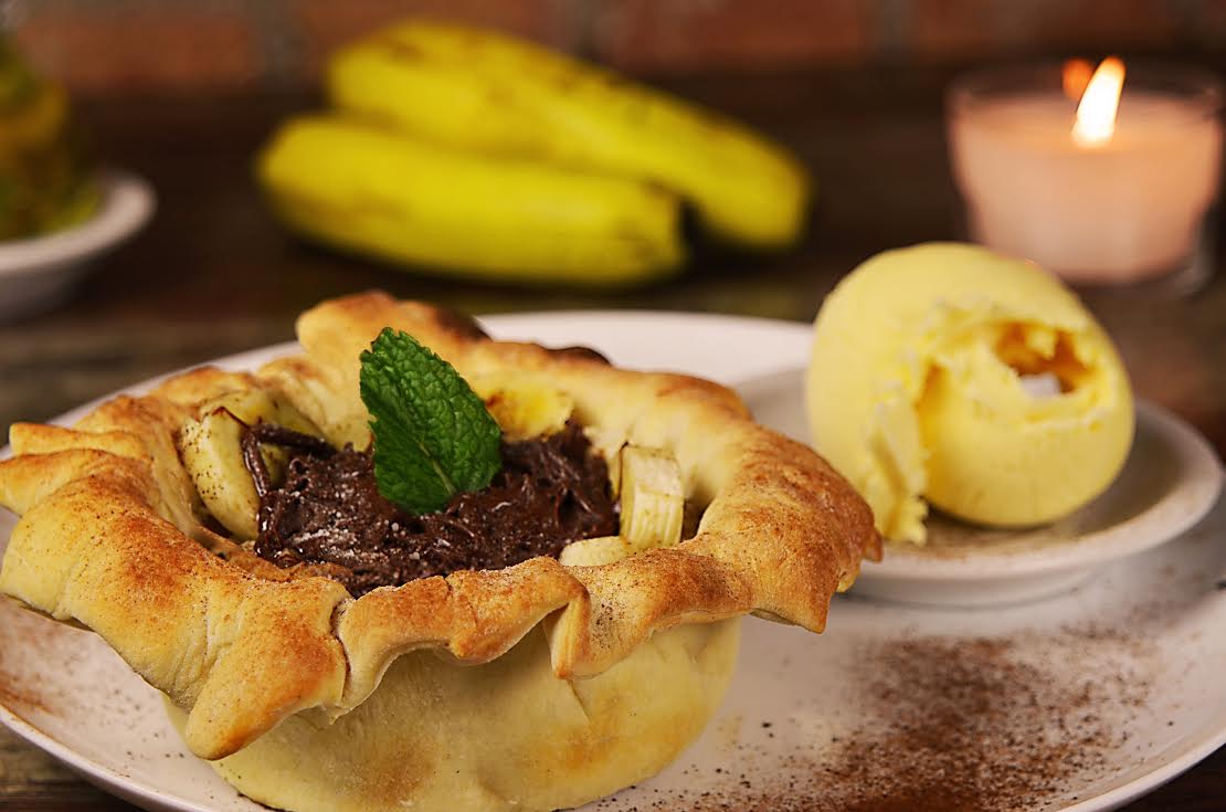 Estufada de Banana e Nutella - Pizzaria Jardim Ô Fiô,