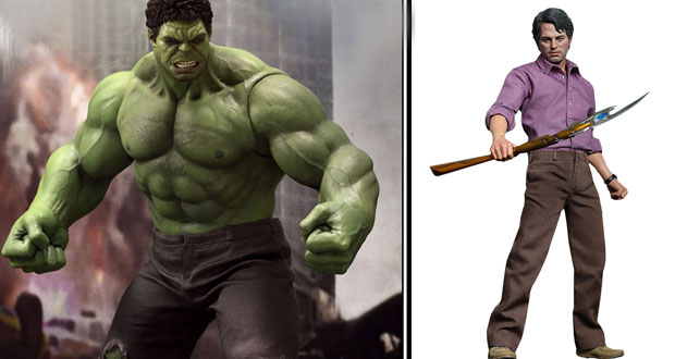 Figuras de ação Hulk + Bruce Banner em Vingadores