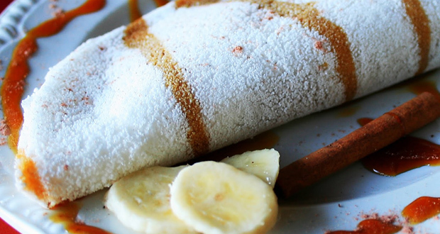 Tapioca de whey com pasta de amendoim