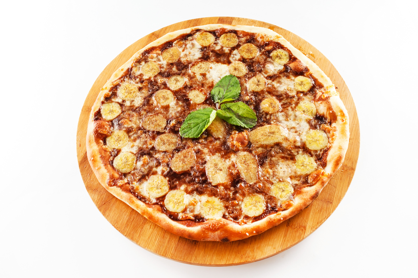 Pizza de banana com canela: bem quentinha