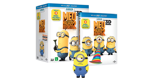 Box Meu Malvado Favorito 2 (Blu-ray e Blu-Ray 3D) + Minion Dave anti-stress 