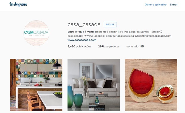 casa casada perfis no instagram para quem gosta de decoração