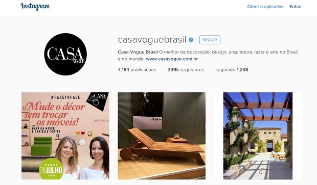 Casa Vogue perfis no instagram para quem gosta de decoração