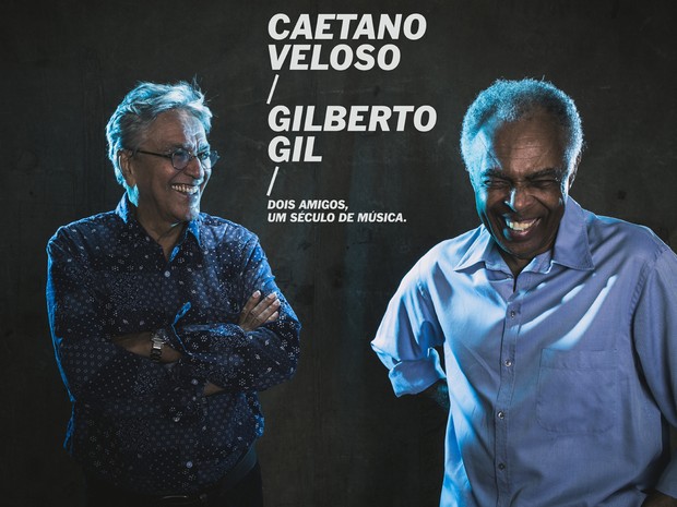 Transmissão ao vivo do show de Caetano Veloso e Gilberto Gil na TV