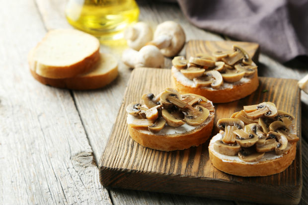 Bruschettas de Cogumelos