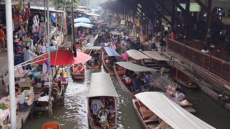 Mercado Flutuante - Tailândia, Bangkok