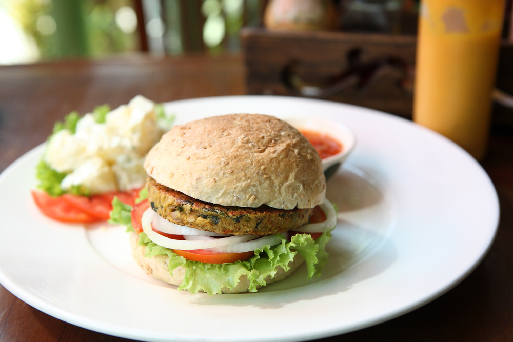 Hambúrguer vegano de proteína de soja