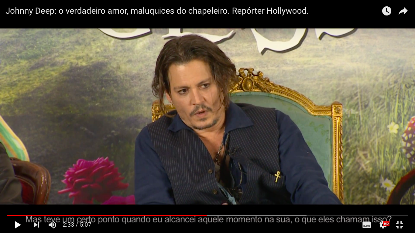 Johnny Depp fala sobre seu papel em “Alice Através do Espelho”