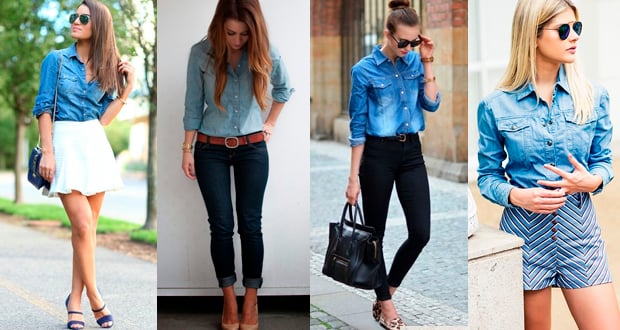 camisa jeans moda