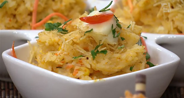 Arroz cremoso com Frango com Requeijão