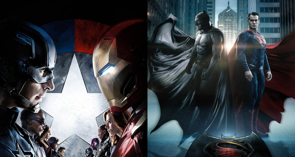 Capitão América: Guerra Civil (2016) + Batman vs Superman: A Origem da Justiça (2016)