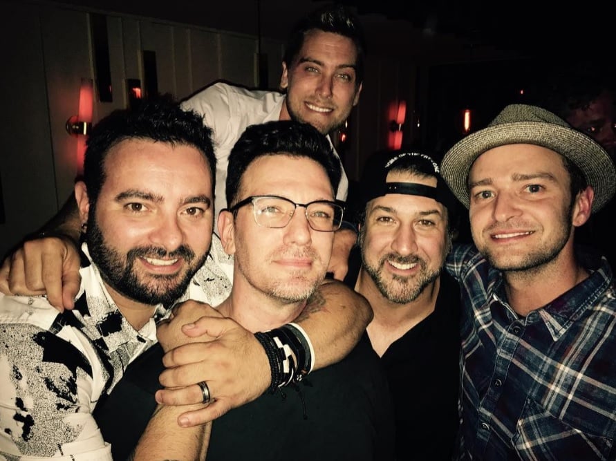 Justin Timberlake posta foto com ex-integrantes do N'Sync