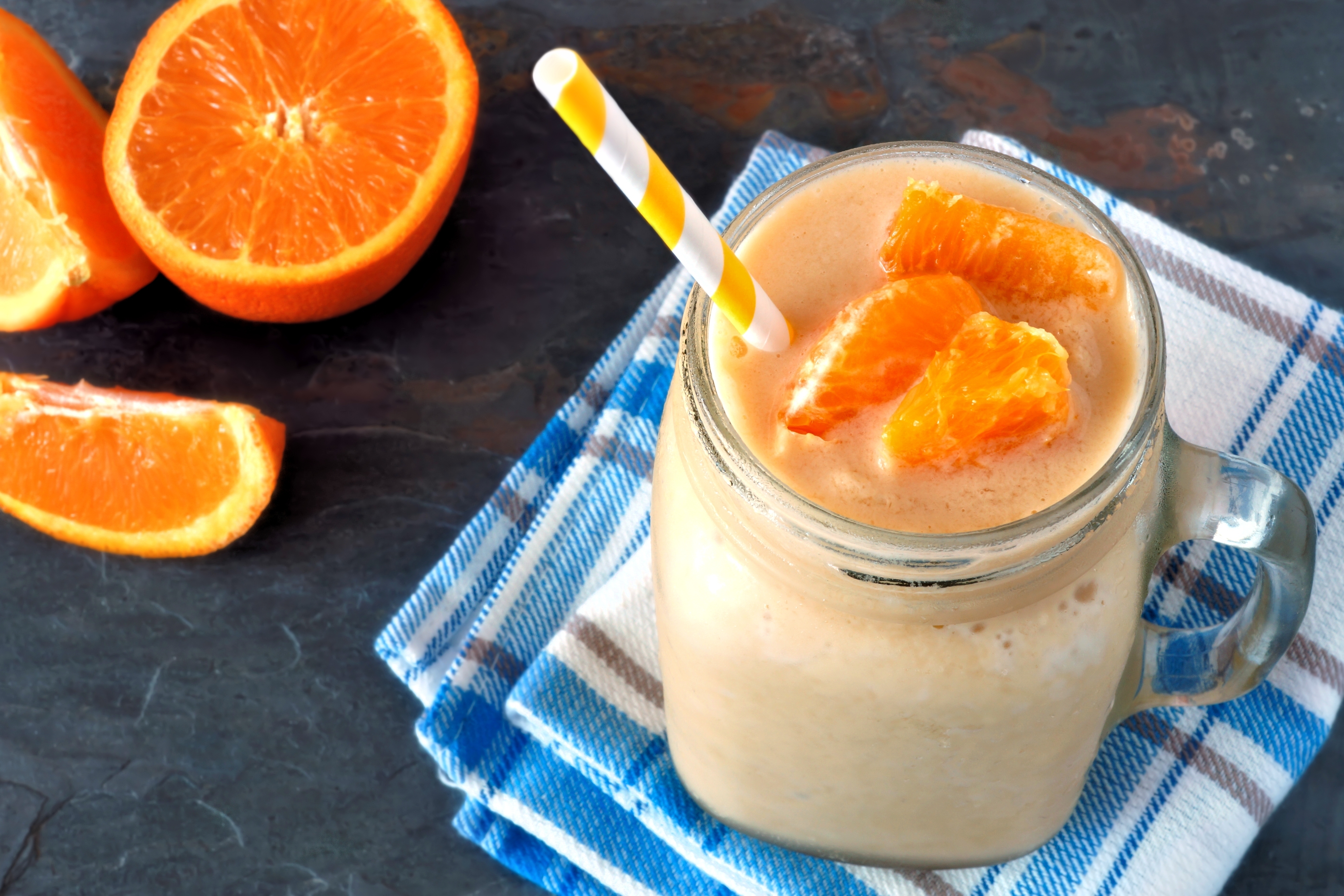 Smoothie de laranja com cenoura